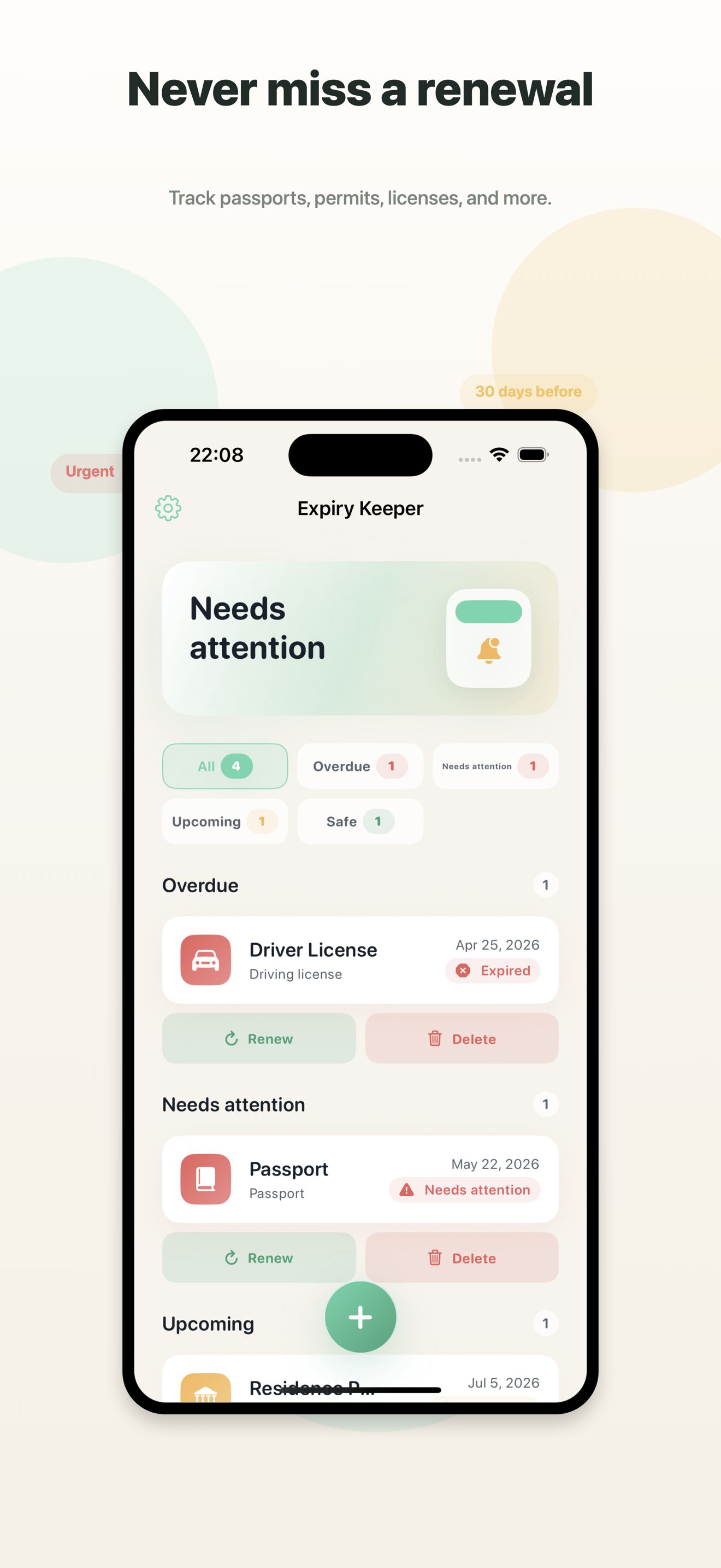 Expiry Keeper dashboard screenshot