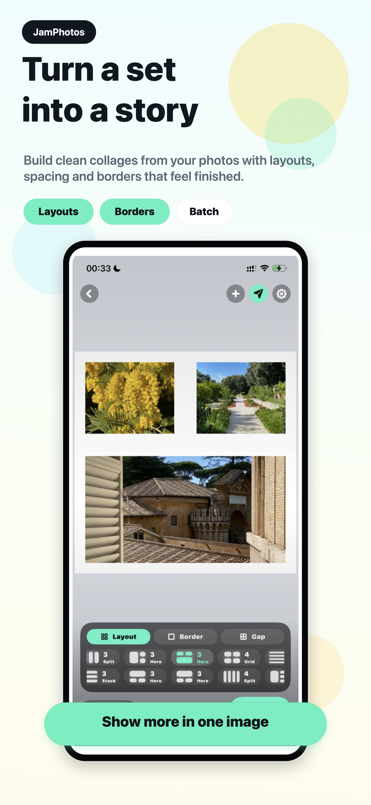 JamPhotos collage editor